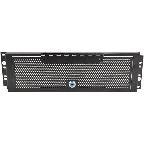 avsl Adastra 3U Security Mesh Panel for 19" Rack-Mount Equipment, 2 Keys Included, Black (853.067UK)